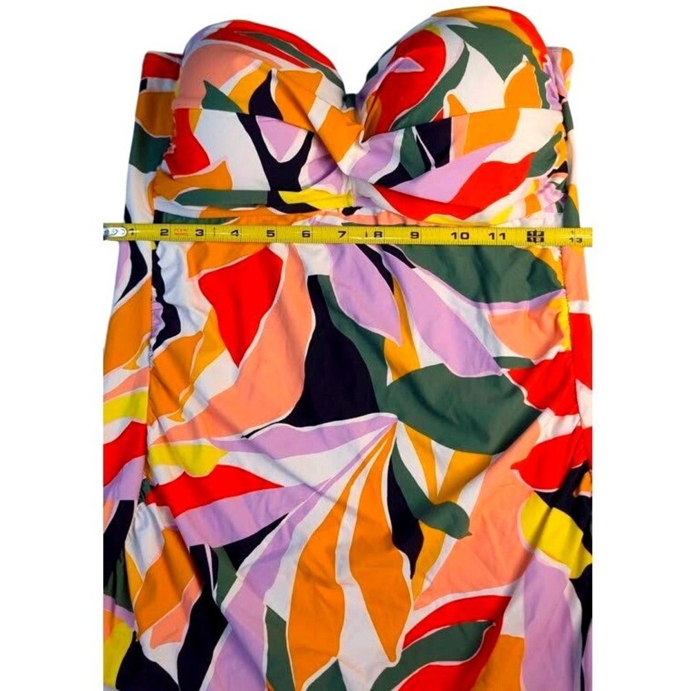 Anne Cole Tankini Top Womens Large Multicolor Tropical Twist Front 23MT25010 - Picture 5 of 15